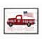 Stupell Industries Rustic Faith Family Freedom Patriotic Quote Americana Truck Framed Wall Art
